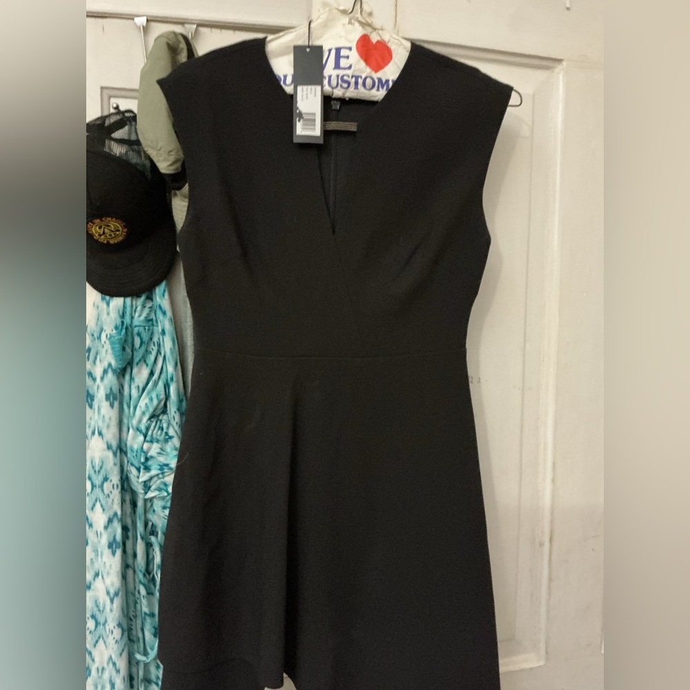 Halston Heritage Black Midi Dress msrp$395